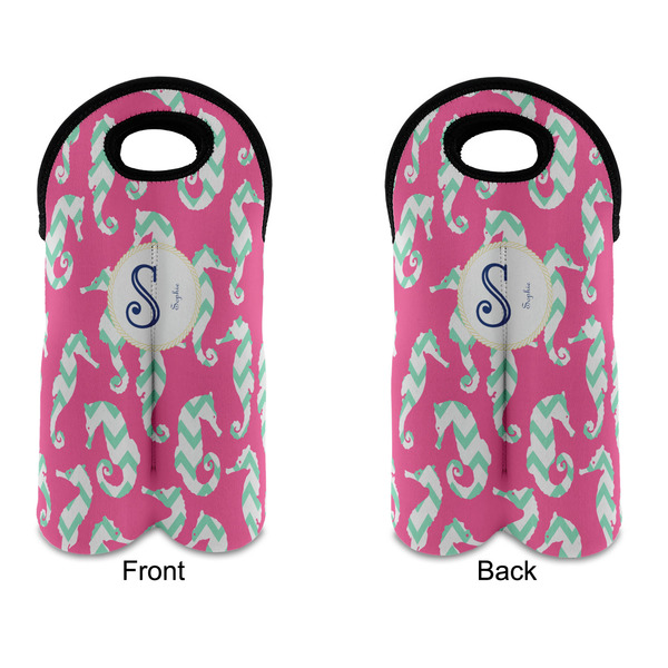 Sea Horses Double Wine Tote - APPROVAL (new)