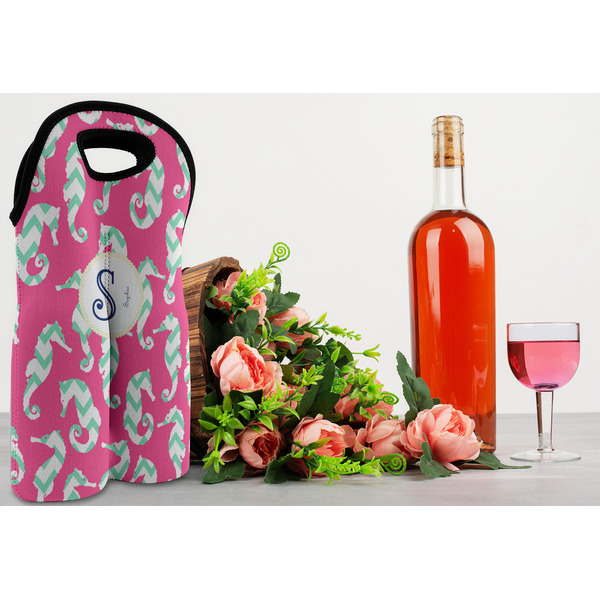 Sea Horses Double Wine Tote - LIFESTYLE (new)