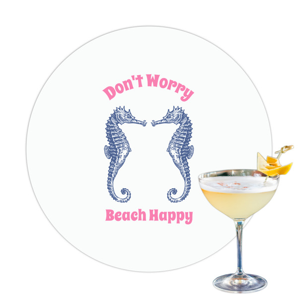 Custom Sea Horses Printed Drink Topper (Personalized)