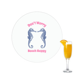Sea Horses Printed Drink Topper - 2.15" (Personalized)