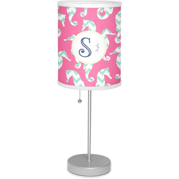 Custom Sea Horses 7" Drum Lamp with Shade (Personalized)