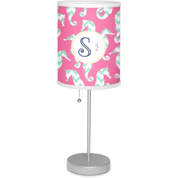 Custom Sea Horses Lamp with Drum Shade (Personalized)
