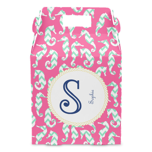 Sea Horses Gable Favor Box - Front