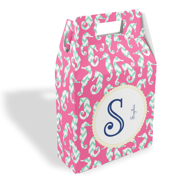 Custom Sea Horses Gable Favor Box (Personalized)