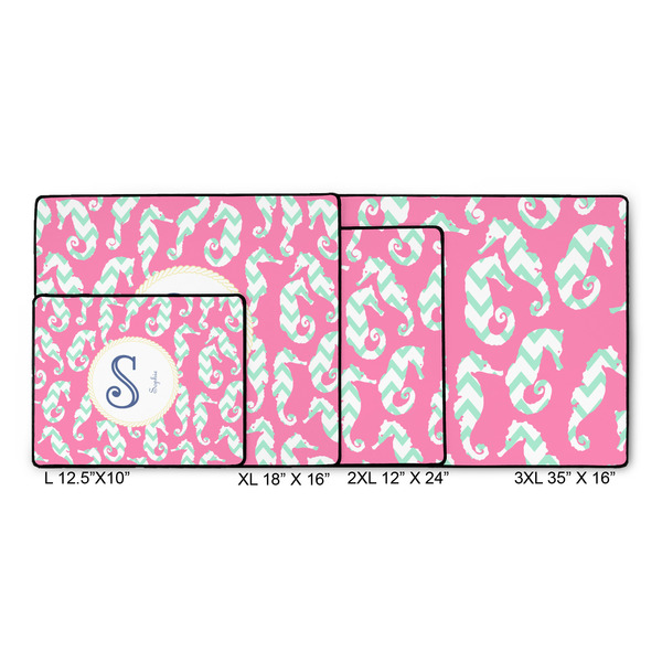 Sea Horses Gaming Mats - SIZE CHART