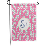 Sea Horses Small Garden Flag - Single Sided w/ Name and Initial
