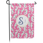 Sea Horses Small Garden Flag - Double Sided w/ Name and Initial