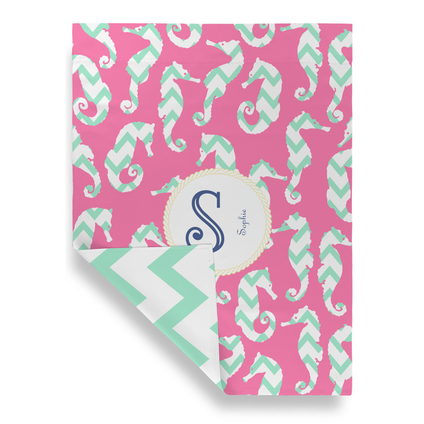 Sea Horses Garden Flags - Large - Double Sided - FRONT FOLDED