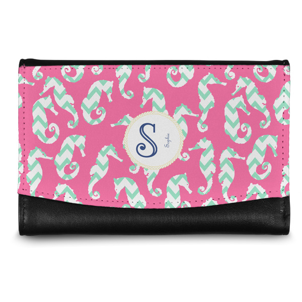 Custom Sea Horses Genuine Leather Women's Wallet - Small (Personalized)