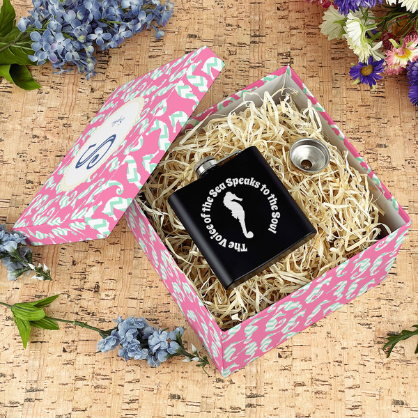 Sea Horses Gift Boxes with Lid - Canvas Wrapped - Large - In Context