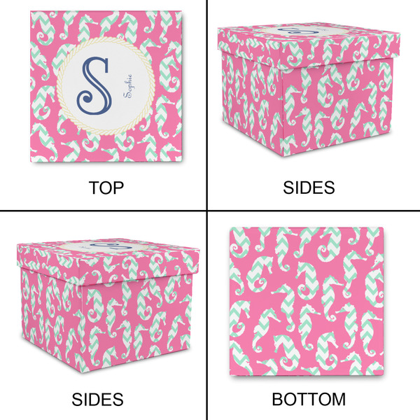 Sea Horses Gift Boxes with Lid - Canvas Wrapped - Small - Approval