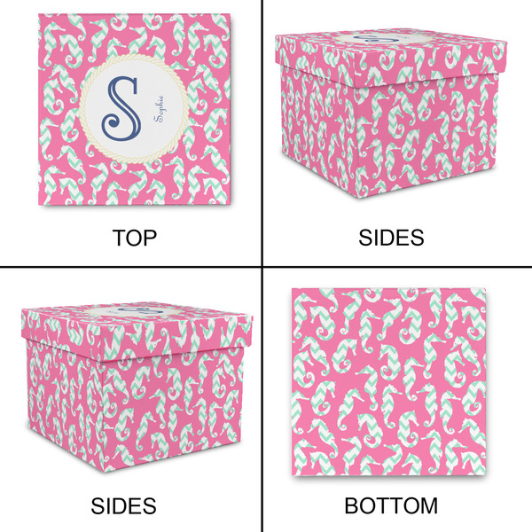 Sea Horses Gift Boxes with Lid - Canvas Wrapped - X-Large - Approval