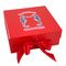 Sea Horses Gift Boxes with Magnetic Lid - Red - Front