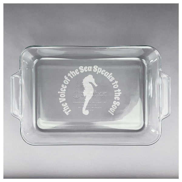 Sea Horses Glass Baking Dish - APPROVAL (13x9)