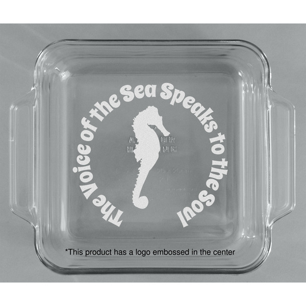 Sea Horses Glass Cake Dish - APPROVAL (8x8)