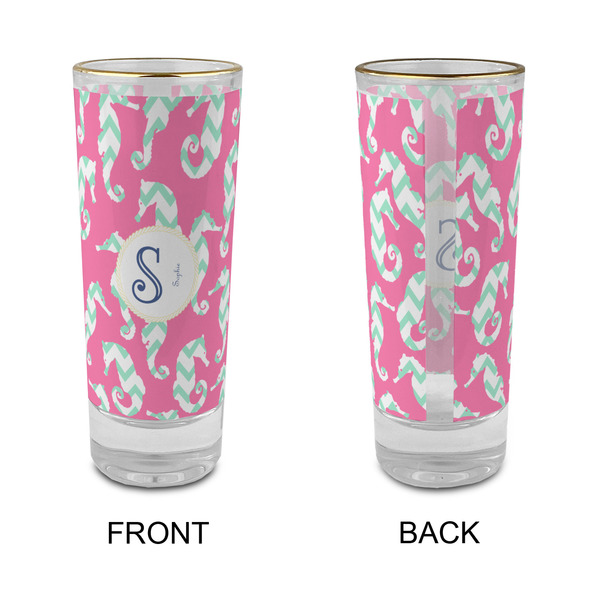 Sea Horses Glass Shot Glass - 2 oz - Single - APPROVAL