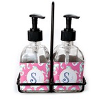 Sea Horses Glass Soap & Lotion Bottle Set (Personalized)