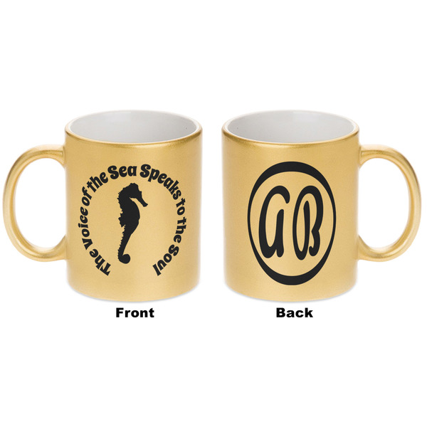 Sea Horses Gold Mug - Apvl