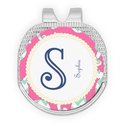 Sea Horses Golf Ball Marker - Hat Clip - Silver