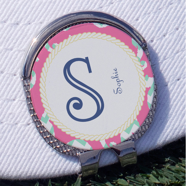 Custom Sea Horses Golf Ball Marker - Hat Clip