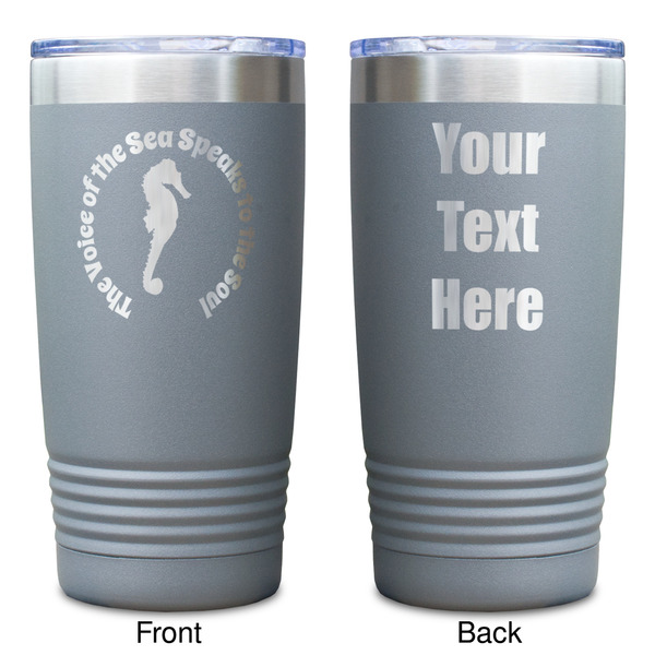 Sea Horses Gray Polar Camel Tumbler - 20oz - Double Sided - Approval