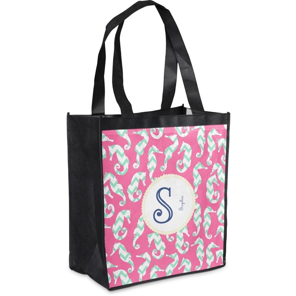 Custom Sea Horses Grocery Bag (Personalized)