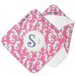 Sea Horses Hooded Baby Towel (Personalized)