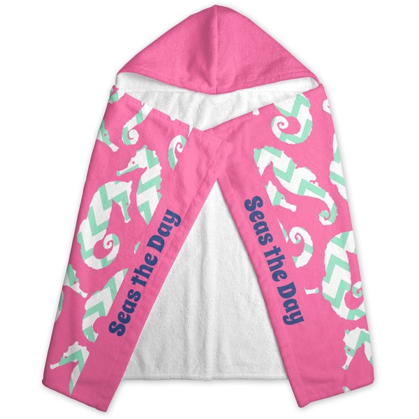 Sea Horses Hooded Towel - Folded