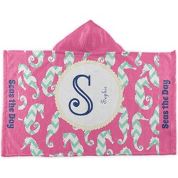 Sea Horses Kids Hooded Towel (Personalized)