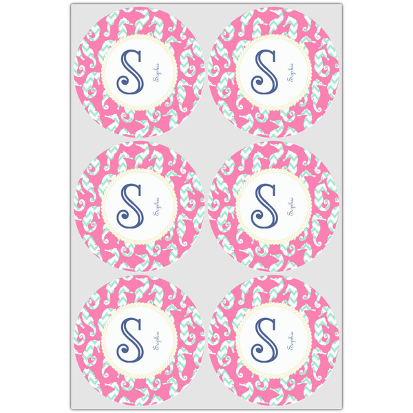 Sea Horses Icing Circle - Large - Set of 6