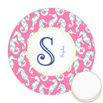 Sea Horses Printed Cookie Topper - Round (Personalized)