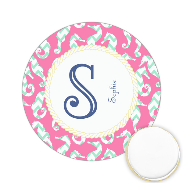 Custom Sea Horses Printed Cookie Topper - 2.15" (Personalized)