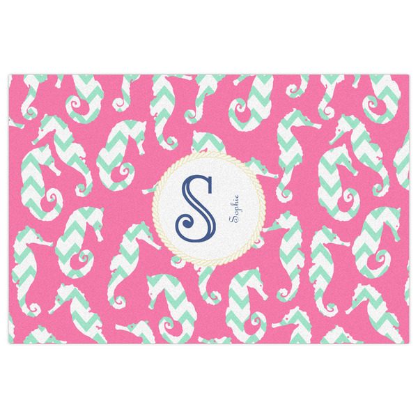 Sea Horses Indoor / Outdoor Rug - 2'x3' - Front Flat