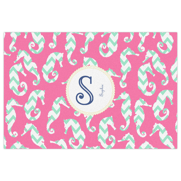 Sea Horses Indoor / Outdoor Rug - 4'x6' - Front Flat