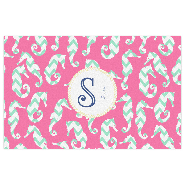 Sea Horses Indoor / Outdoor Rug - 5'x8' - Front Flat