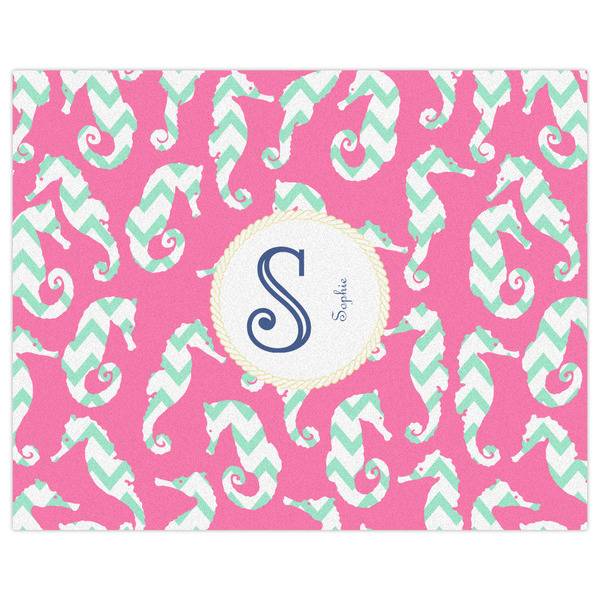 Sea Horses Indoor / Outdoor Rug - 8'x10' - Front Flat