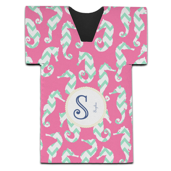Custom Sea Horses Jersey Bottle Cooler (Personalized)