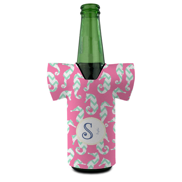 Sea Horses Jersey Bottle Cooler - FRONT (on bottle)