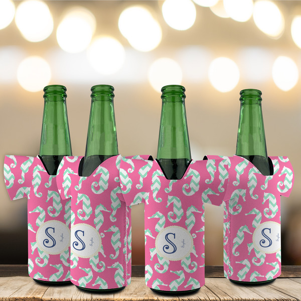 Sea Horses Jersey Bottle Cooler - Set of 4 - LIFESTYLE