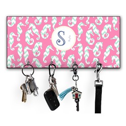 Sea Horses Key Hanger w/ 4 Hooks w/ Name and Initial