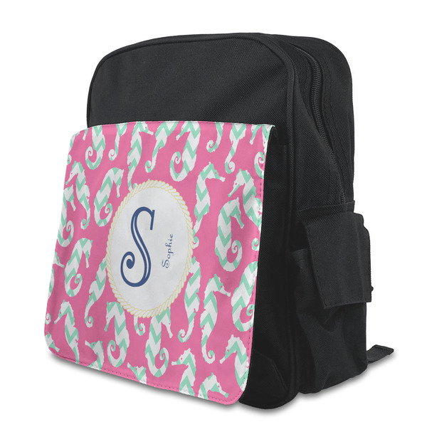 Custom Sea Horses Preschool Backpack (Personalized)