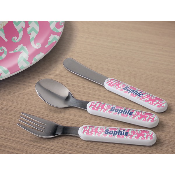 Sea Horses Kids Flatware w/ Plate