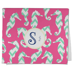 Sea Horses Kitchen Towel - Poly Cotton w/ Name and Initial