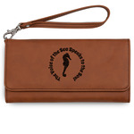 Sea Horses Ladies Leatherette Wallet - Laser Engraved - Rawhide (Personalized)