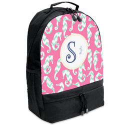 Sea Horses Backpacks - Black (Personalized)
