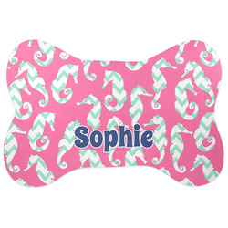 Sea Horses Bone Shaped Dog Food Mat (Large) (Personalized)