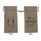 Sea Horses Large Burlap Gift Bag - Front & Back (Personalized)