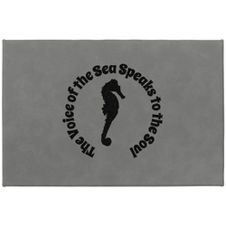 Sea Horses Large Gift Box w/ Engraved Leather Lid (Personalized)