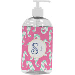 Sea Horses Plastic Soap / Lotion Dispenser (16 oz - Large - White) (Personalized)