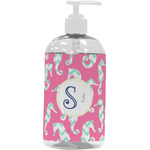 Sea Horses Plastic Soap / Lotion Dispenser (16 oz - Large - White) (Personalized)